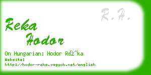 reka hodor business card